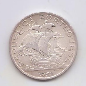 PORTUGAL DEL AÑO 1954 DE 10 ESCUDOS